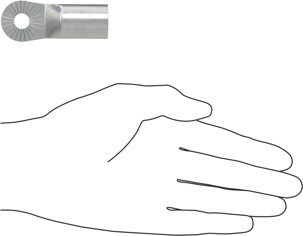 Pil Terminali Konektörü, 3/8" Dönme Önleyici Pabuç, 4/0 AWG