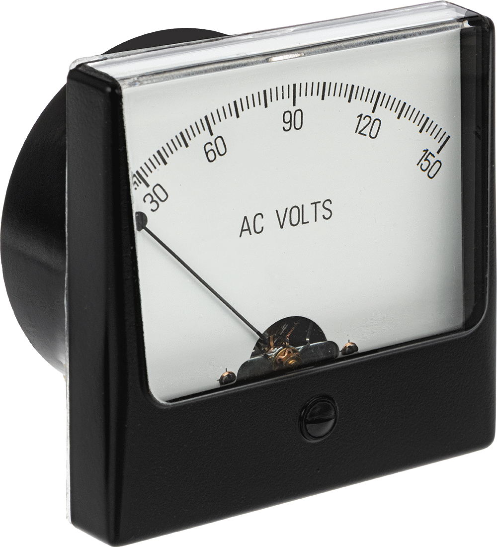 Analog Elektrik Paneli Ölçer, 0-150 V AC Ölçer, Akrilik Pencere, 3,25 inç Yükseklik