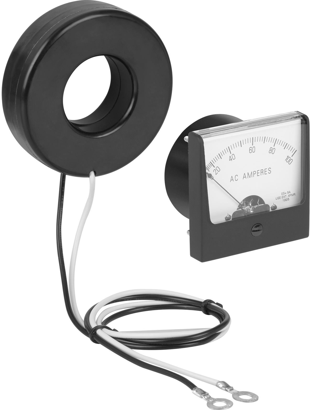 Analog Elektrik Paneli Ölçer, Akım Ölçer, Akrilik Pencere, 0-100 Amper AC, 3,25" Yükseklik
