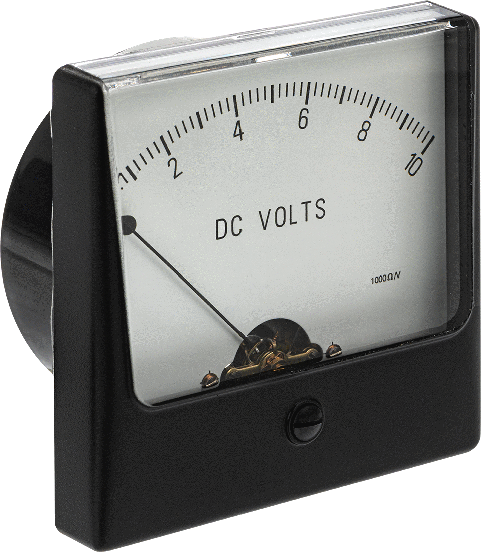 Analog Elektrik Paneli Ölçer, 0-10V DC Ölçer, Akrilik Pencere, 3,25 inç Yükseklik