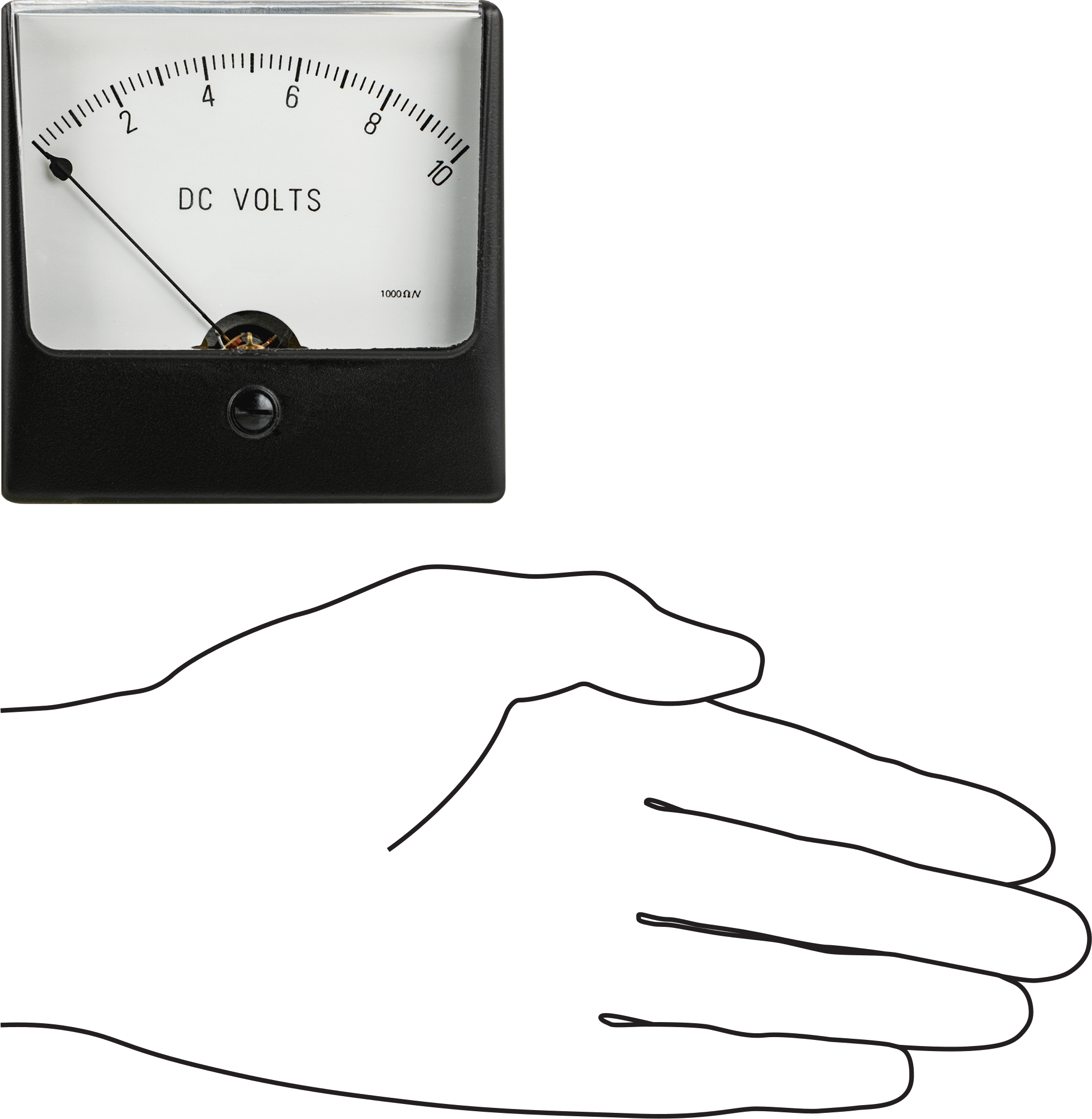 Analog Elektrik Paneli Ölçer, 0-10V DC Ölçer, Akrilik Pencere, 3,25 inç Yükseklik