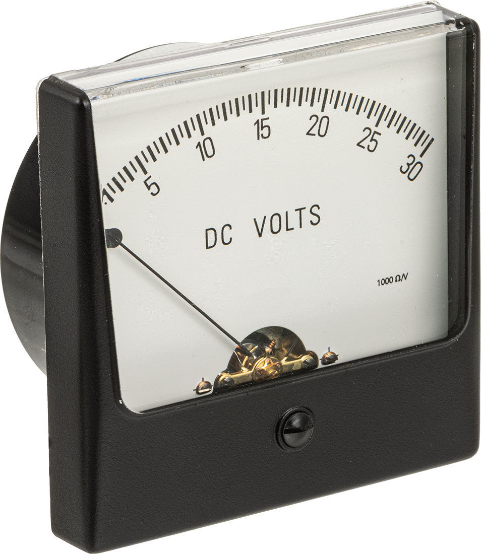 Analog Elektrik Paneli Ölçer, 0-30 V DC Ölçer, Akrilik Pencere, 3,25 inç Yükseklik