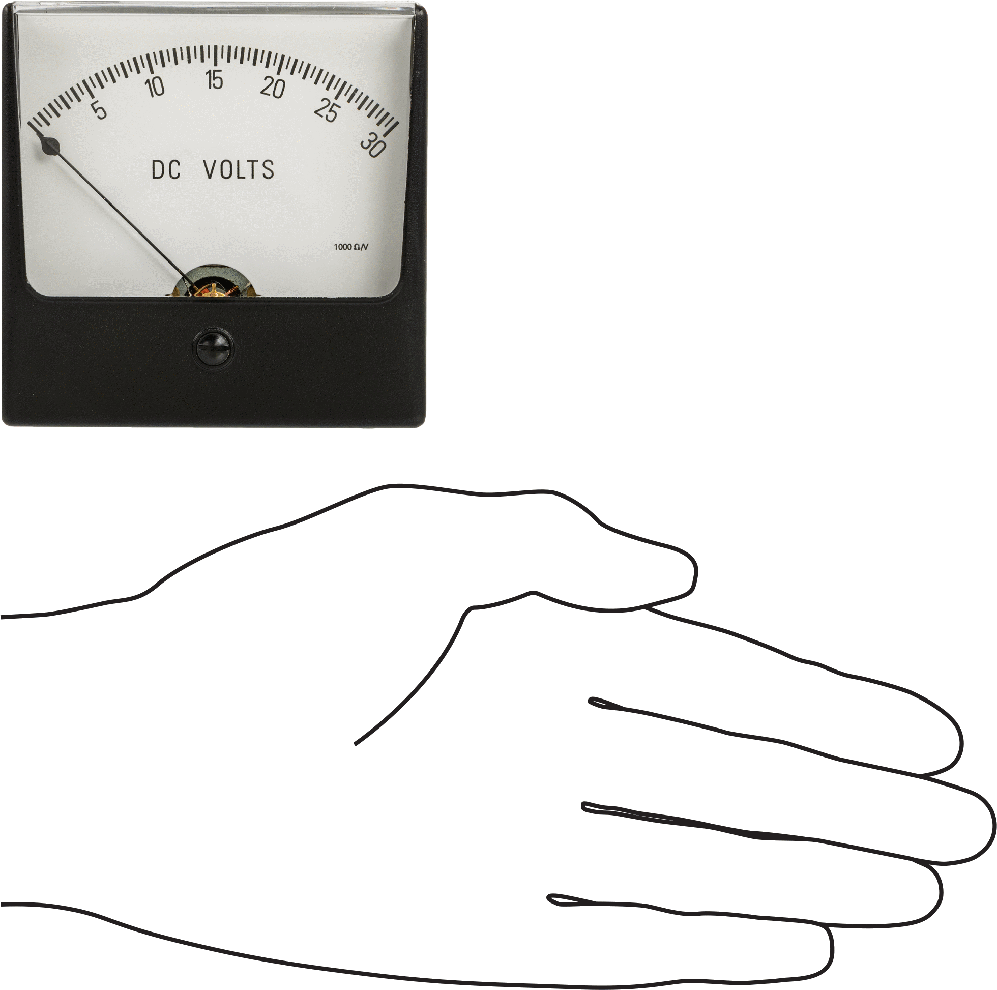 Analog Elektrik Paneli Ölçer, 0-30 V DC Ölçer, Akrilik Pencere, 3,25 inç Yükseklik