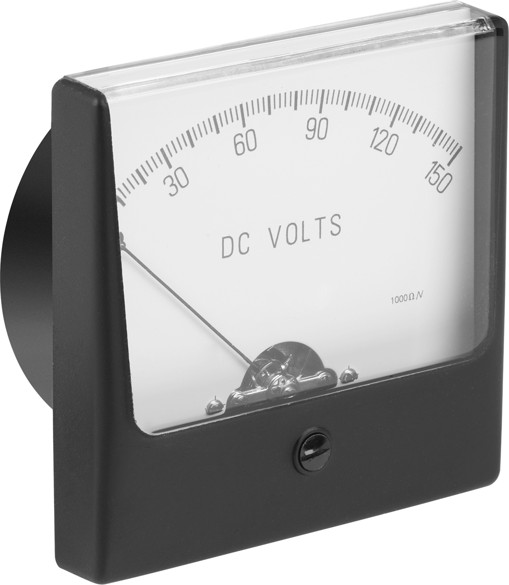 Analog Elektrik Paneli Ölçer, 0-150 V DC Ölçer, Akrilik Pencere