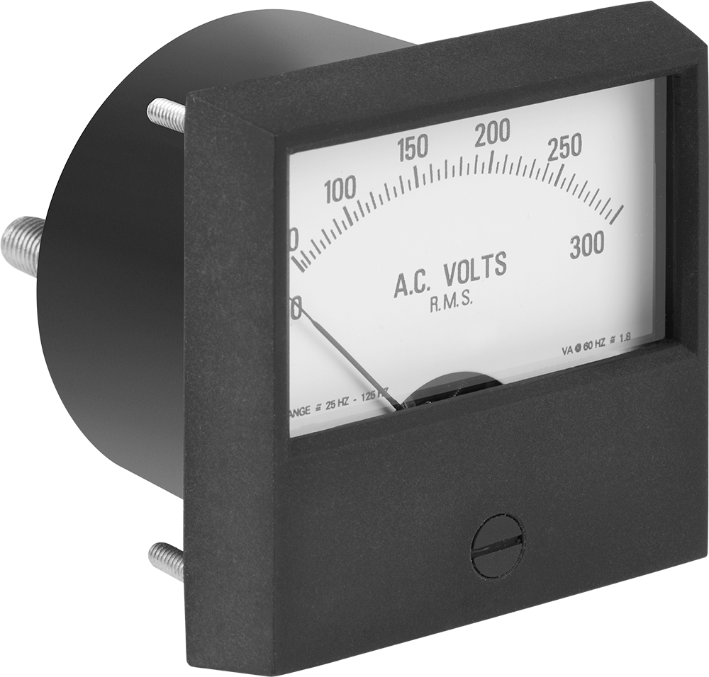 Analog Elektrik Paneli Ölçer, 0-300V AC Ölçer, Cam Pencere, 2,38" Yükseklik