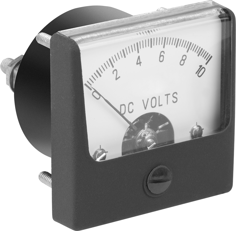 Analog Elektrik Paneli Ölçer, 0-10V DC Ölçer, Akrilik Pencere, 1,76 inç Yükseklik