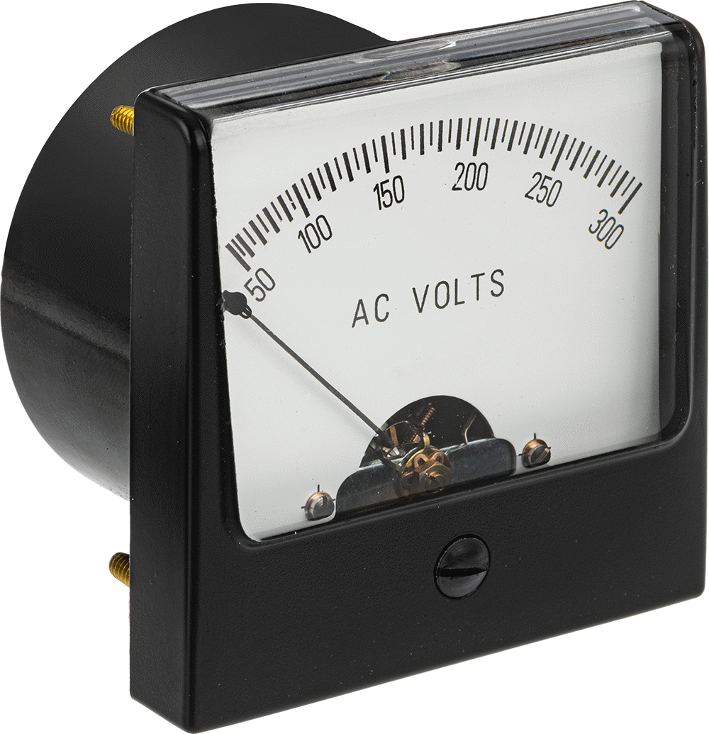 Analog Elektrik Paneli Ölçer, 0-300V AC Ölçer, Akrilik Pencere, 2,47 inç Yükseklik