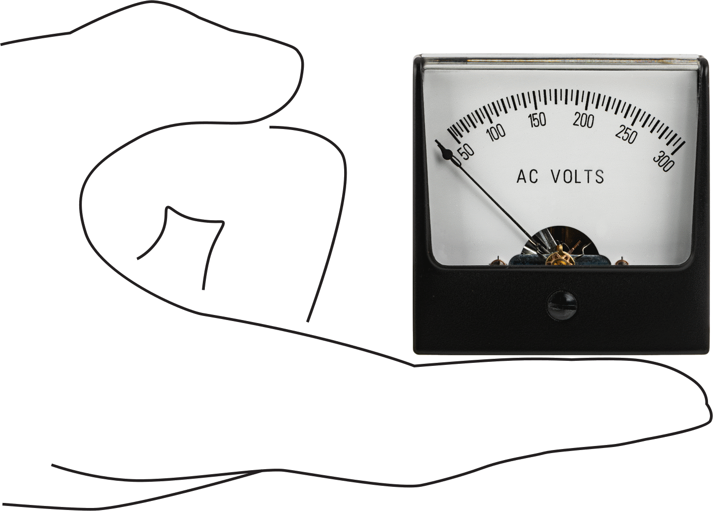 Analog Elektrik Paneli Ölçer, 0-300V AC Ölçer, Akrilik Pencere, 2,47 inç Yükseklik