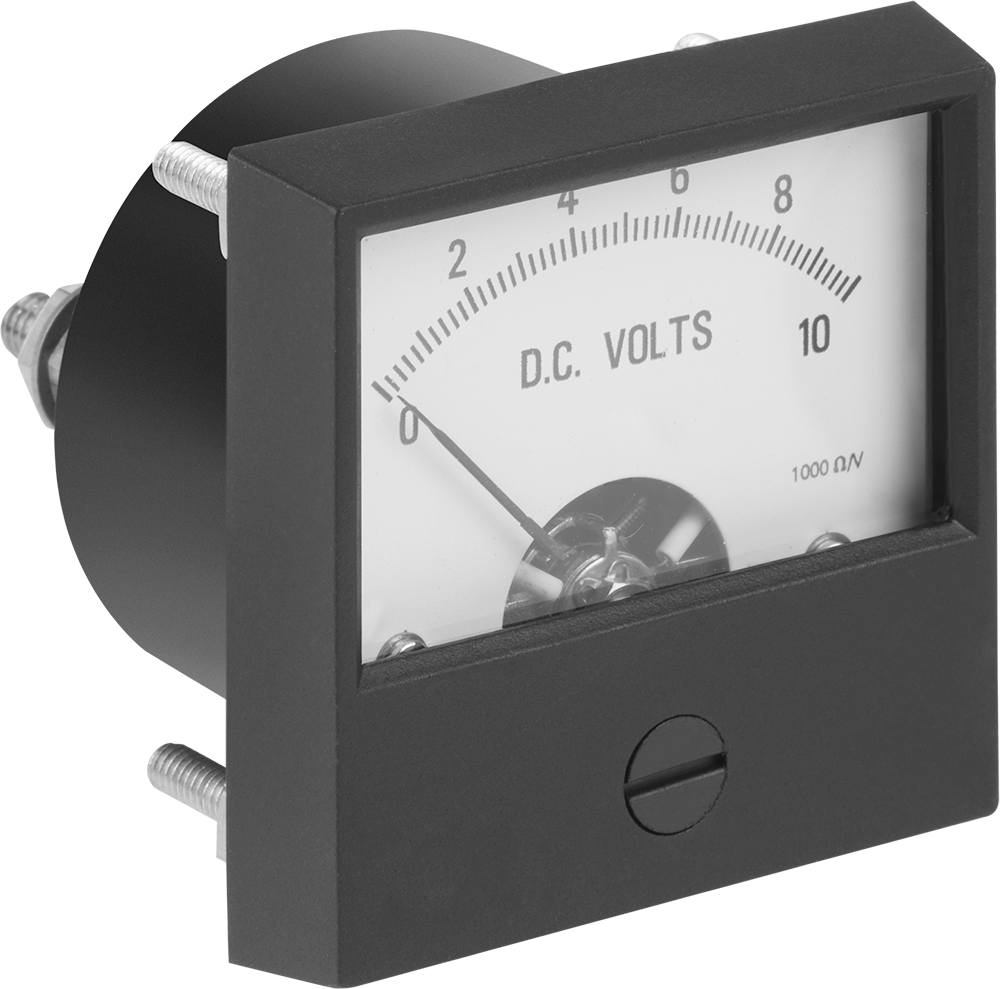 Analog Elektrik Paneli Ölçer, 0-10V DC Ölçer, Cam Pencere, 1,75 inç Yükseklik