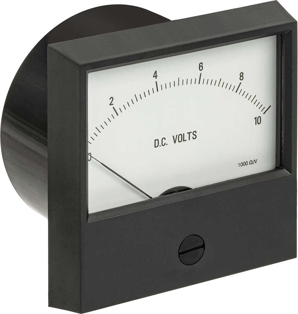 Analog Elektrik Paneli Ölçer, 0-10V DC Ölçer, Cam Pencere, 3" Yükseklik