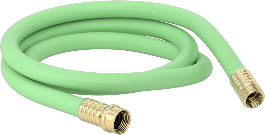 Esnek Bahçe Hortumu, Pirinç GHT Bağlantı Elemanları ile, 5/8" ID, 7/8" OD, 5 Fit Uzunluk