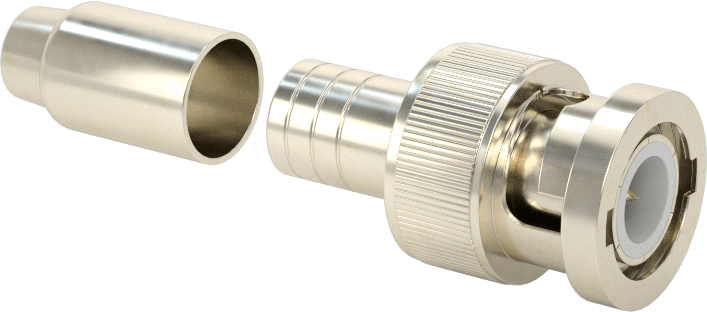 BNC Koaksiyel Konektör, RG-59/U için Sıkma Fişi, RG-62A/U, 75 Ohm