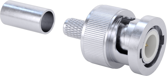 BNC Koaksiyel Konektör, RG-59/U için Sıkma Fişi, RG-62A/U, 50 Ohm