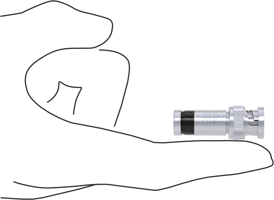 BNC Koaksiyel Konektör, RG-59/U Kablo için Sıkıştırma Tapası, 75 Ohm