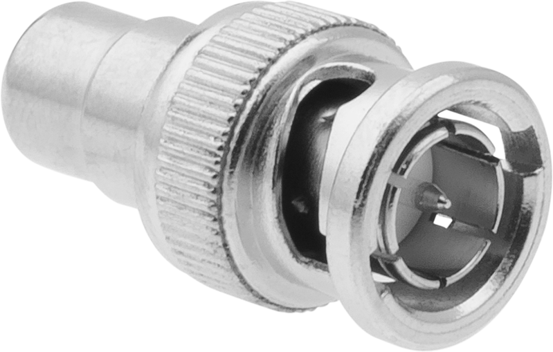 Koaksiyel Adaptör, RCA Dişi x BNC Erkek, 75 Ohm