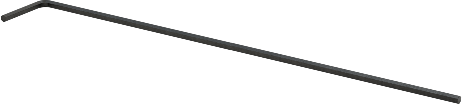 Siyah Oksit Alaşımlı Çelik Altıgen L Anahtarı, 1/16" Tahrik Boyutu, 4-9/16" Toplam Uzunluk