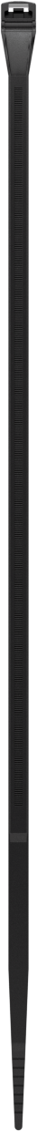 Naylon Plastik Kablo Bağı, Kavisli Başlık, Siyah, Standart, 10-3/4" Uzunluk