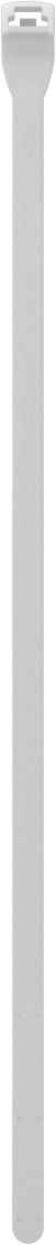 Naylon Plastik Kablo Bağı, Kavisli Başlık, Krem, Standart, 7" Uzunluk
