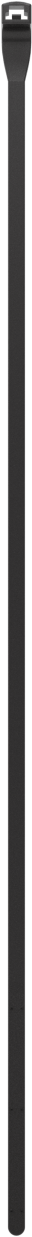Naylon Plastik Kablo Bağı, Kavisli Başlık, Siyah, Dar, 10" Uzunluk