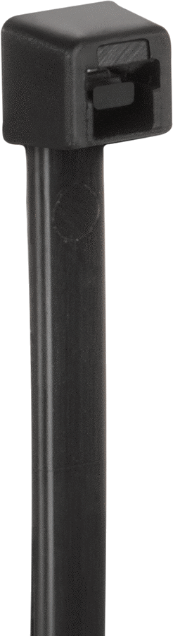 Naylon Plastik Kablo Bağı, Standart, 11" Uzunluk, 2-15/16" Maksimum Demet Çapı için, Siyah