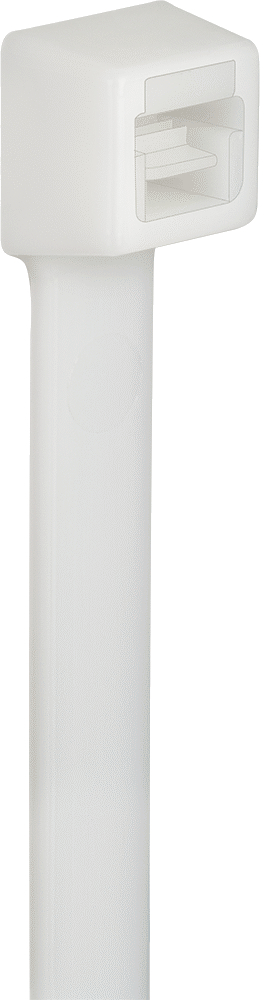 Naylon Plastik Kablo Bağı, Geniş, 15-3/8" Uzunluk, 4-1/8" maksimum demet çapı için, Krem