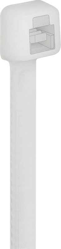 Naylon Plastik Kablo Bağı, Dar, 5 inç Uzunluk, 1-1/4" Maksimum Demet Çapı, Krem