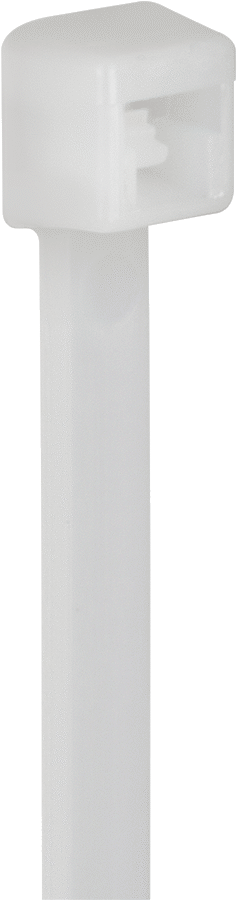 Naylon Plastik Kablo Bağı, Dar, 8" Uzunluk, 2-1/8" Demet Çapı için, 0,13" Genişlik, Krem