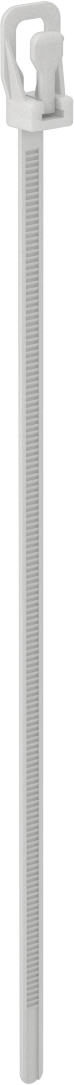 Ayarlanabilir Naylon Kablo Bağı, Sıkma Açma, Standart, 8" Uzunluk, Krem