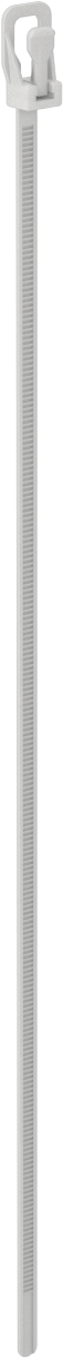Ayarlanabilir Naylon Kablo Bağı, Sıkma Açma, Standart, 12" Uzunluk, Krem