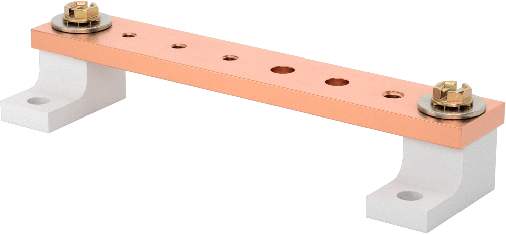 Topraklama Çubuğu, 6 Delikli, 6“ Uzunluk x 1” Genişlik x 1/4" Kalınlık