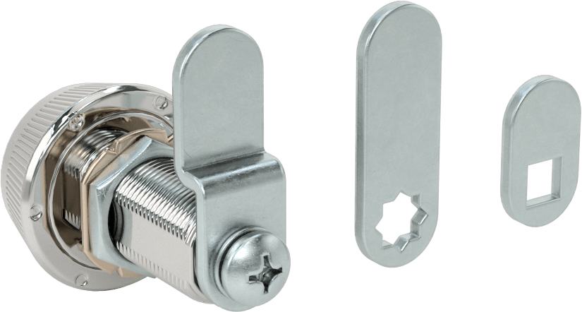 Sıfırlanabilir Şifreli Kam Kilidi, Krom Kaplı Çinko, 1-1/8" Maksimum Kalınlık için