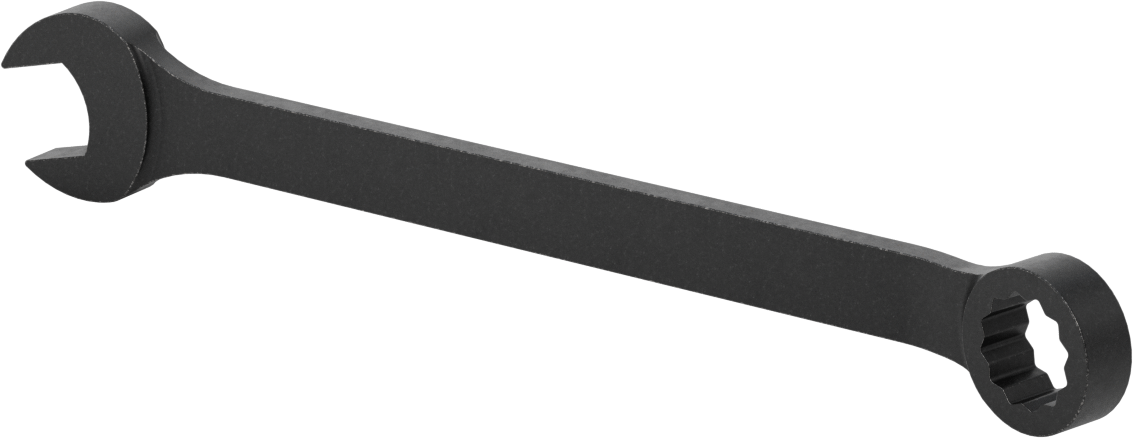 12 Uçlu Açıklık Kombinasyon Anahtarı, Siyah Oksit Kaplamalı, 23 mm Boyut, 12-1/4" Toplam Uzunluk