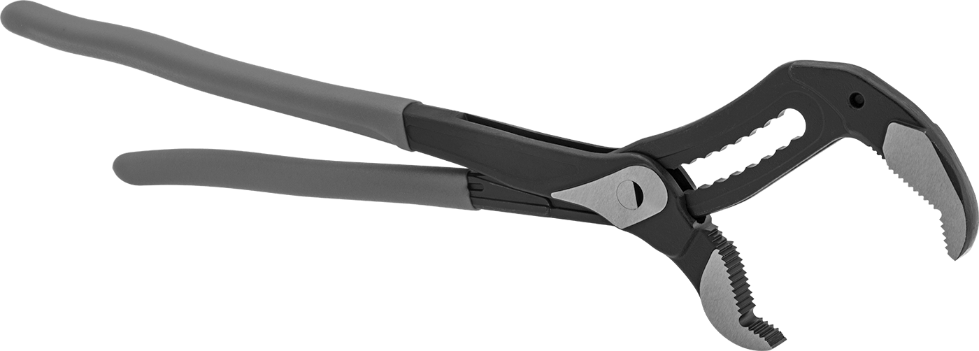 Ayarlanabilir Pense, V-Çeneler ve Yastıklı Tutamak ile, 15-3/4" Toplam Uzunluk