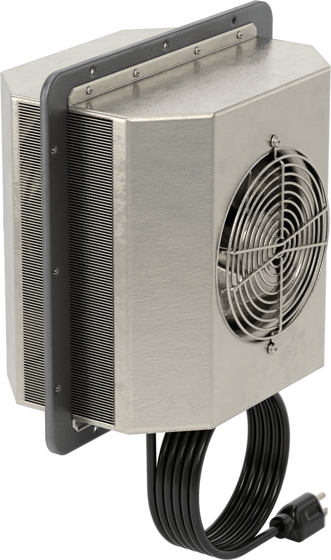 Muhafaza Soğutma Isı Değiştiricisi, NEMA 4x, 120V AC, 1400 Btu/hr.