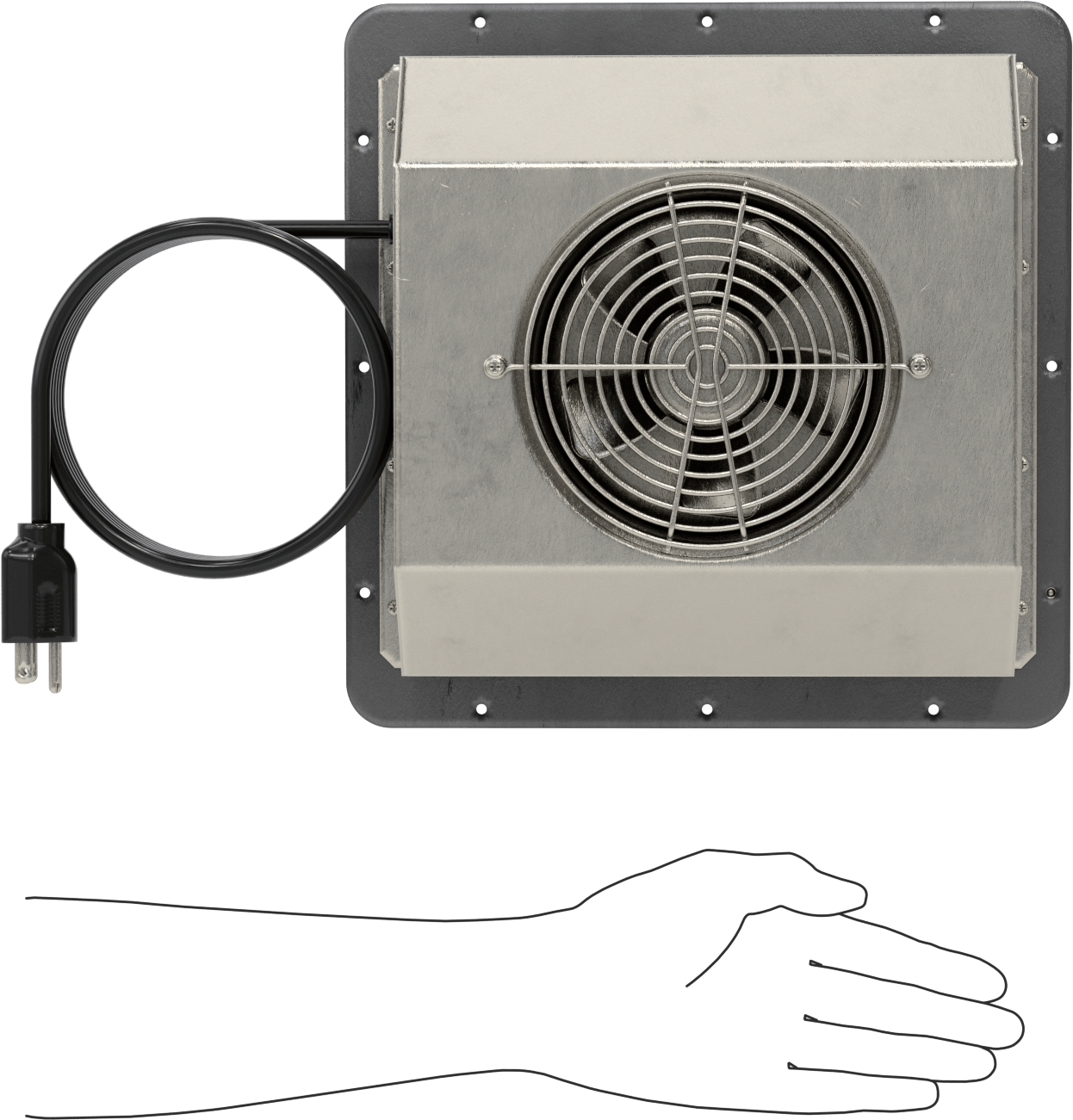Muhafaza Soğutma Isı Değiştiricisi, NEMA 4x, 120V AC, 1400 Btu/hr.