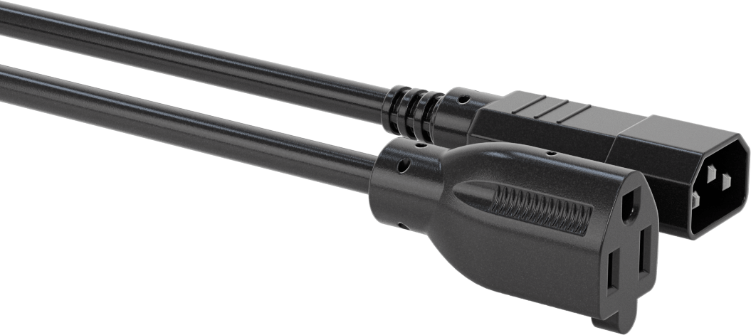 Elektronik Ekipman Güç Kablosu, IEC C14 Fiş x NEMA 5-15 Priz, 2 Ayak Uzunluk