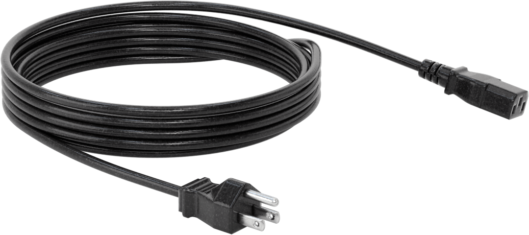 Elektronik Ekipman Güç Kablosu, NEMA 5-15 Fiş x IEC C13 Priz, 15 Fit Uzunluk, SVT