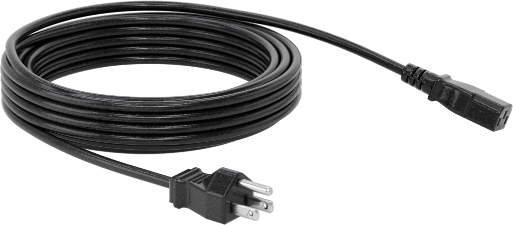 Elektronik Ekipman Güç Kablosu, NEMA 5-15 Fiş x IEC C13 Priz, 25 Fit Uzunluk, SVT