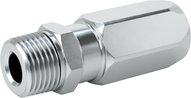 D.O.T. Hortumu için Vidalı Hortum Bağlantı Elemanı, 13/32" Hortum İç Çapı x 1/2 NPTF Erkek için Düz Adaptör