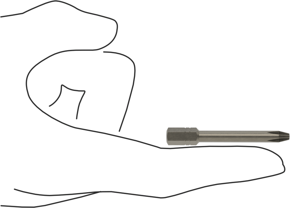 Kaymaz 2 Numaralı Phillips Ucu, 1/4" Altıgen Şaft, 2" Uzunluk