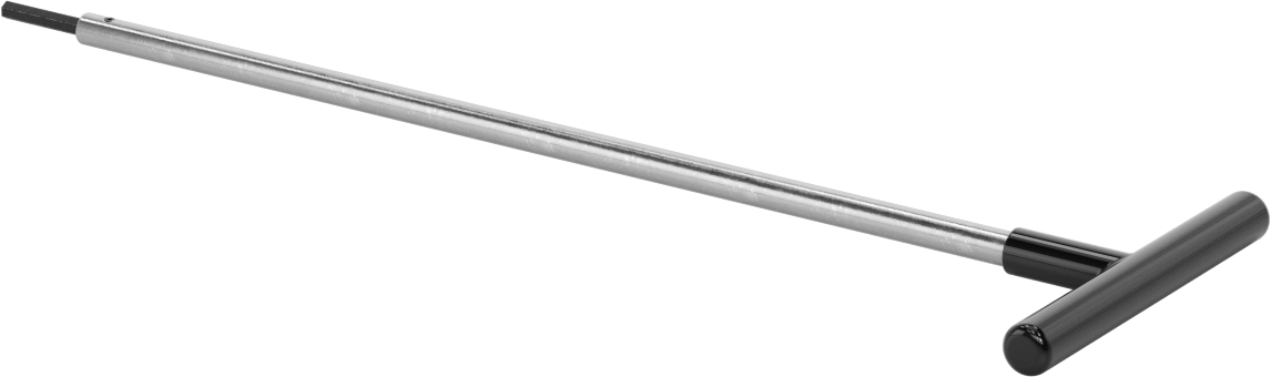 Uzun Uçlu T Saplı Altıgen Anahtar, 4 mm Tahrik Boyutu, 13" Toplam Uzunluk