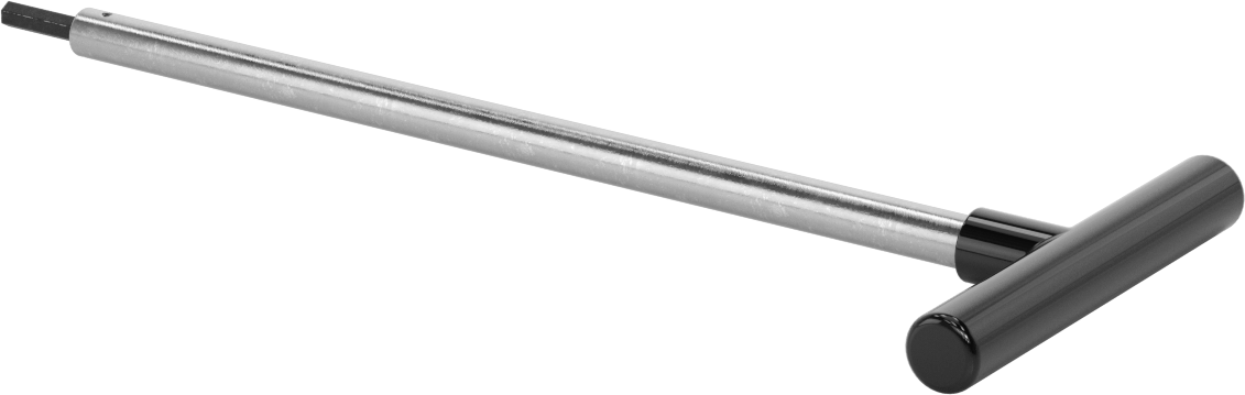 Uzun Uçlu T Saplı Altıgen Anahtar, 6 mm Tahrik Boyutu, 13" Toplam Uzunluk