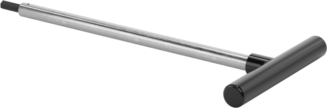 Uzun Uçlu T Saplı Altıgen Anahtar, 8 mm Tahrik Boyutu, 13" Toplam Uzunluk