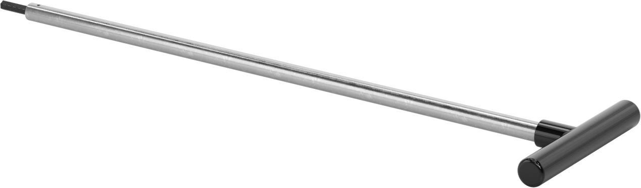 Uzun Uçlu T Saplı Altıgen Anahtar, 6 mm Tahrik Boyutu, 19" Toplam Uzunluk