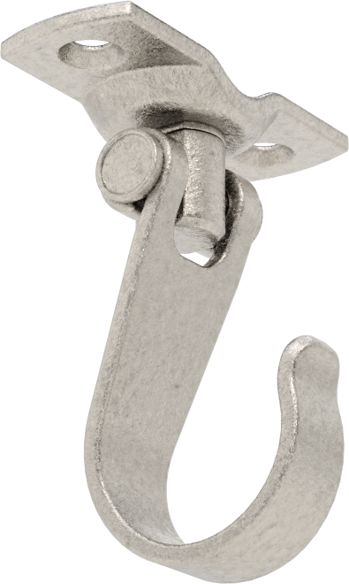 Ağır Hizmet Tipi Asma Kancası, Duvar ve Alt Montaj, 1-5/8“ Genişlik x 2-3/8” Yükseklik x 1-1/8" Derinlik