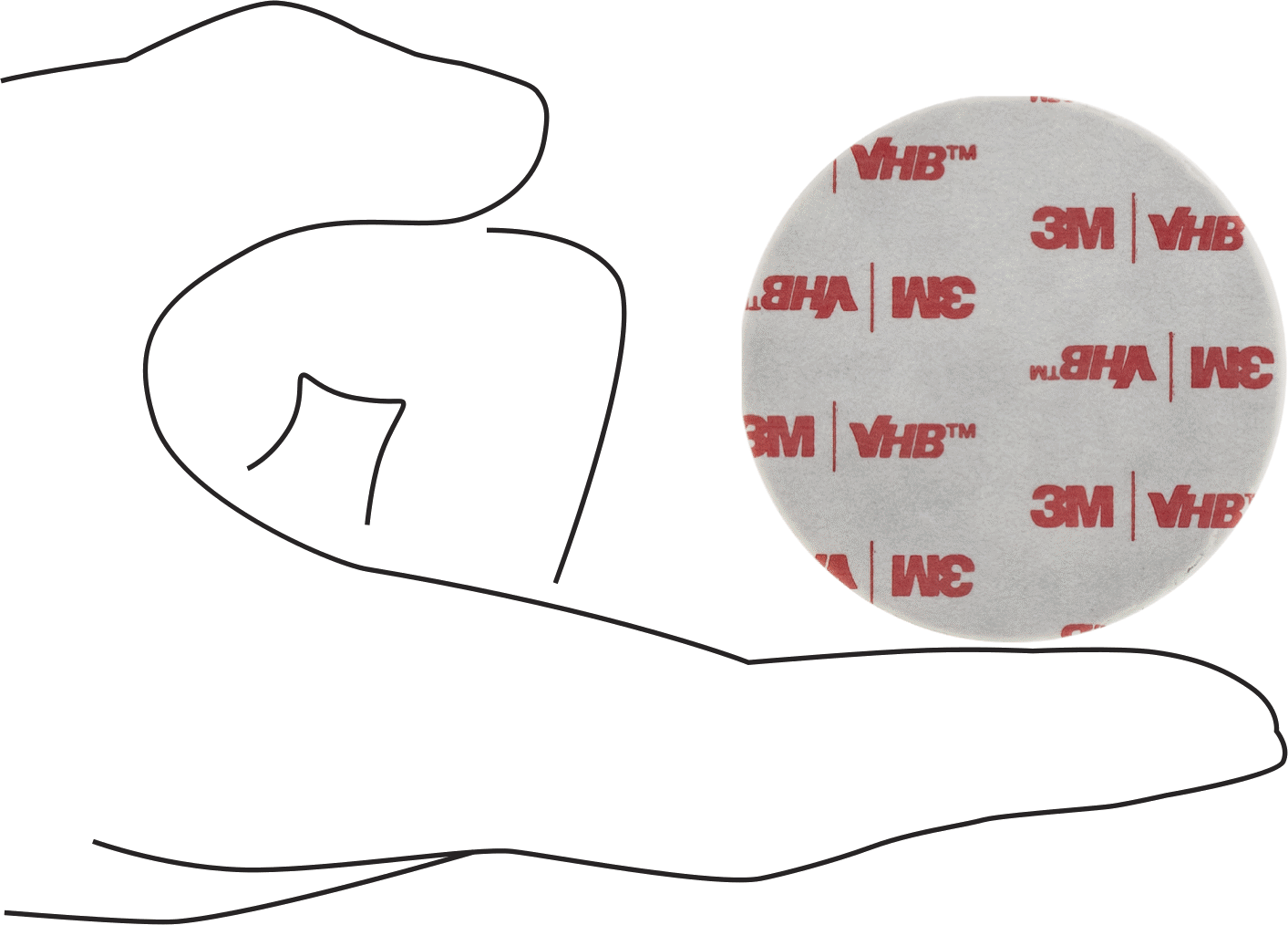 Köpük Montaj Bandı Şekilleri, 3M VHB 4941, 2 inç Çapında Disk