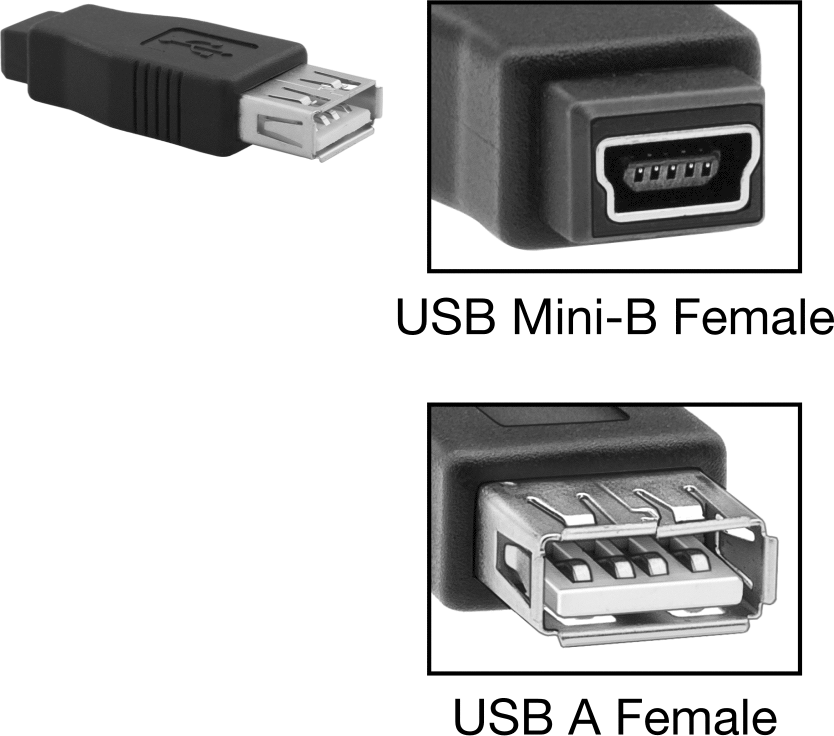 USB 2.0 Adaptörü, A Dişi x Mini-B Dişi