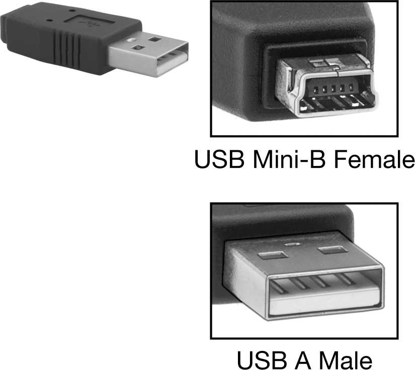 USB 2.0 Adaptörü, A Erkek x Mini-B Dişi