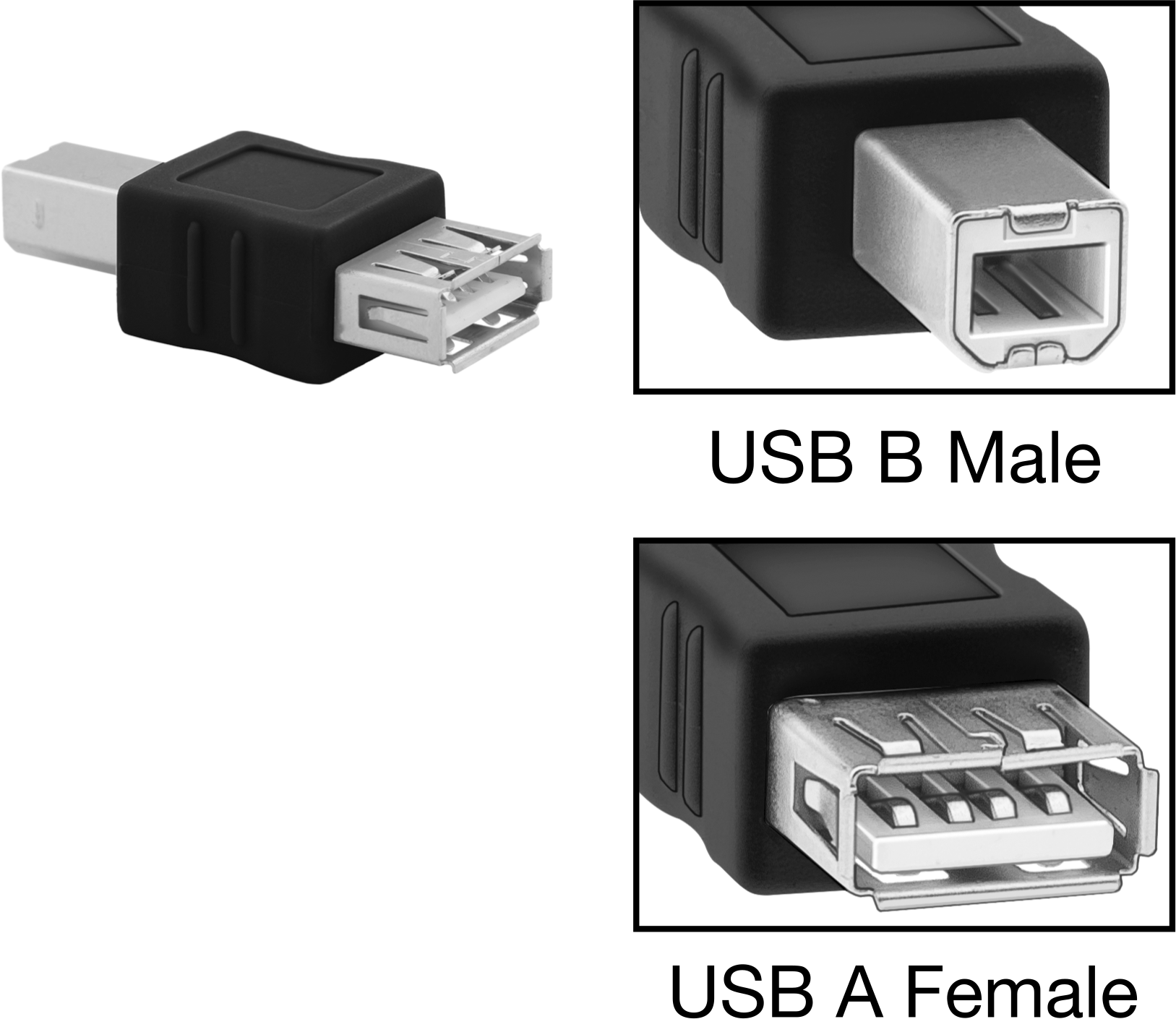 USB 2.0 Adaptörü, A Dişi x B Erkek