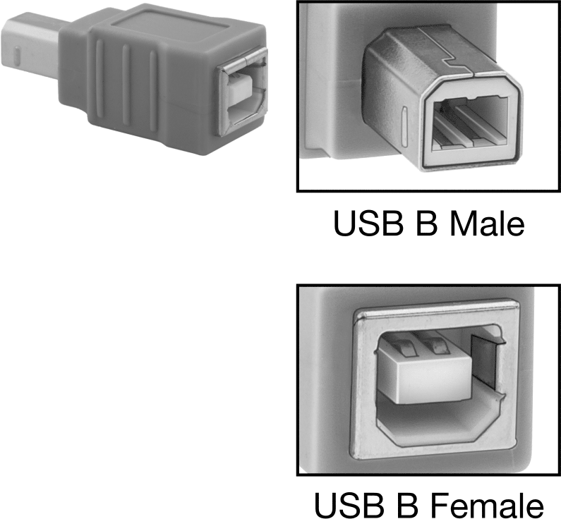 USB 2.0 Adaptörü, B Dişi x B Erkek